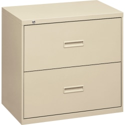 basyx by HON® 35"W x 18"D Lateral 2-Drawer File Cabinet, Putty
