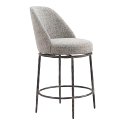 Zuo Nordhavn Swivel Counter-Height Stool, Gray