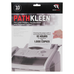 Advantus Pathkleen Laser Printer Cleaning Sheets, Pack Of 10