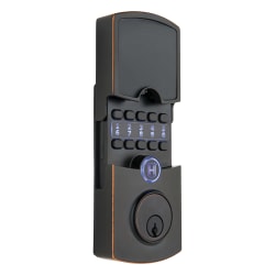 Array By Hampton Cooper 1.5 Smart Wi-Fi Connected Door Lock, 11"H x 8-1/2"W x 4-1/8"D, Tuscan Bronze