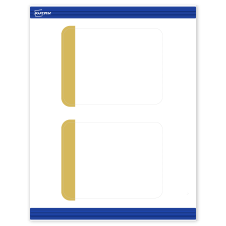 Avery® Print-To-The-Edge Postcards With Sure Feed® Technology, S00-DJR-PRMWC10, Rectangle Rounded Corners, 4-1/4" x 5-1/2", Matte White, Preprinted Dipped Gold Edge Design, Pack Of 20