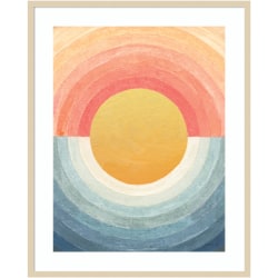Amanti Art Retro Vibes Abstract Sun by Danhui Nai Wood Framed Wall Art Print, 33"W x 41"H, Natural