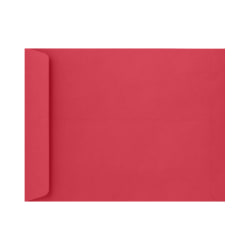 LUX Open-End 9" x 12" Envelopes, Peel & Press Closure, Holiday Red, Pack Of 500