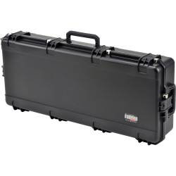 SKB Cases iSeries Protective Case With Layered Foam Interior, Cushion-Grip Handle And In-Line Skate Wheels, 42-1/2"H x 17"W x 7-1/2"D, Black