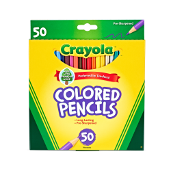 Crayola® Color Pencils, Assorted Colors, Box Of 50 Color Pencils