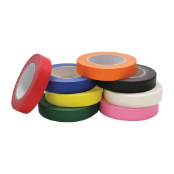 Pacon® Chenille Kraft Colored Masking Tape, 1" x 60 Yd., Assorted Colors, Pack Of 8