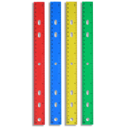 Trailmaker Plastic Rulers, 12" x 1-1/4", Assorted Colors, Case Of 100 Rulers