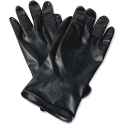 Honeywell 11" Unsupported Butyl Gloves - Chemical Protection - Butyl - Black - Water Resistant, Durable, Chemical Resistant, Ketone Resistant, Rolled Beaded Cuff, Comfortable, Abrasion Resistant, Cut Resistant, Tear Resistant, Puncture Resistant