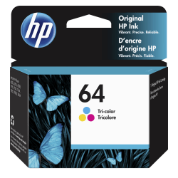 HP 64 Tri-Color Ink Cartridge, N9J89AN
