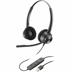 Poly EncorePro 310 Headset - Microsoft Teams Certification - Stereo - USB Type A - Wired - 32 Ohm - 50 Hz - 8 kHz - On-ear - Binaural - Ear-cup - Noise Cancelling, Uni-directional Microphone - Noise Canceling