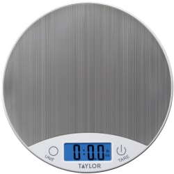 Taylor 389621 Stainless Steel Digital Kitchen Scale - 11 lb - White