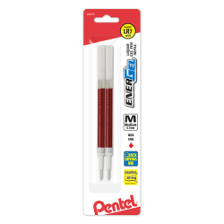 EnerGel™ Pen Refills, Medium Point, 0.7 mm, Red Ink, Pack Of 2