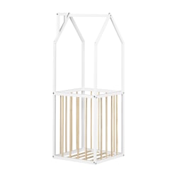South Shore Ohana House-Shaped Wood Storage Unit, 58-1/4"H x 20-1/2"W x 21-1/4"D, White/Natural