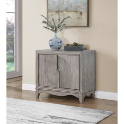 Coast to Coast Carbondale 34-1/2"W Transitional Cabinet With 2 Doors, Gray
