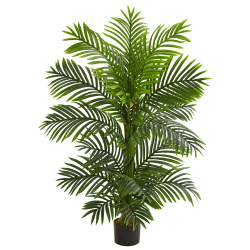 Nearly Natural Bamboo Palm 48"H Artificial Tree With Pot, 48"H x 13"W x 13"D, Green