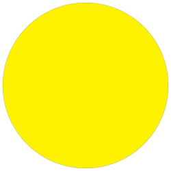 Tape Logic® Removable Inventory Labels, DL1389FY, Round, 1", Fluorescent Yellow, Roll Of 500