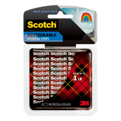 Scotch® Reusable Adhesive Strips, 1" x 3", Pack Of 6