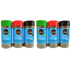 Dowling Magnets Two Iron Filings Variety Packs, 6 Jars Total
