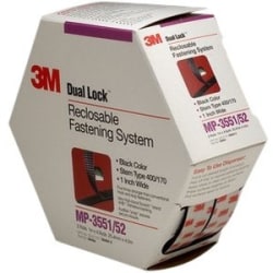3M Dual Lock Reclosable Fastener System - 14.70 ft Length x 1" Width - Polypropylene, Polyolefin, Acrylic - 2 RollRoll - Black