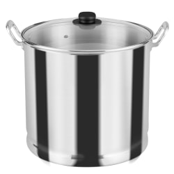 Vasconia® Aluminum Nonstick Steamer With Glass Lid, 17 Qt, Metallic