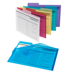 Office Depot® Brand Poly Project Tab Folders, Letter Size, Assorted Colors, Pack Of 6