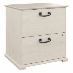 Bush® Furniture Homestead Farmhouse Lateral File Cabinet, Linen White Oak, Standard Delivery