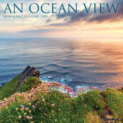 2026 Willow Creek Press Scenic Monthly Wall Calendar, 12" x 12", Ocean View, January To December, 52228