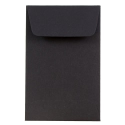 JAM PAPER® #1 Coin Business Envelopes, 2 1/4" x 3 1/2", Smooth Black, Pack Of 25
