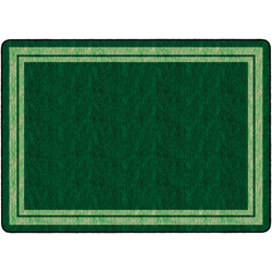 Flagship Carpets Double-Border Rectangular Rug, 72" x 100", Clover Green