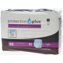 Protection Plus Super Protective Disposable Underwear, Small, 20 - 28", White, Bag Of 22