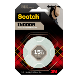 Scotch® Foam Mounting Tape, 1" x 50", White