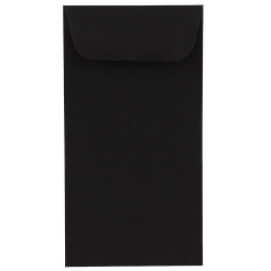 JAM PAPER® #7 Coin Business Premium Envelopes, 3 1/2" x 6 1/2", Smooth Black, Pack Of 25