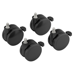 HON® Coordinate Height-Adjustable Base Caster Add-On Kit, 2 3/8" Diameter, Black, Pack Of 4