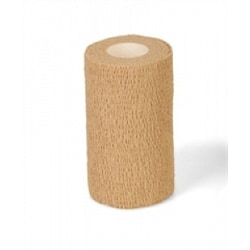 Medline Caring Non-Sterile Self-Adherent Elastic Wraps, 2" x 5 Yd., Tan, Pack Of 36