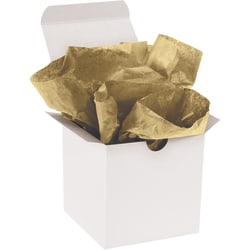 Partners Brand Gift-Grade Tissue Paper, 20" x 30", Metallic Gold, Pack Of 200