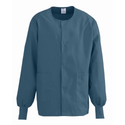 Medline ComfortEase™ Unisex Warm-Up Scrub Jacket, 4X, Caribbean Blue