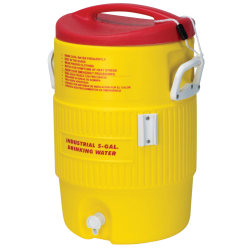 Heat Stress Solution Water Coolers, 5 Gallon, Red and Yellow