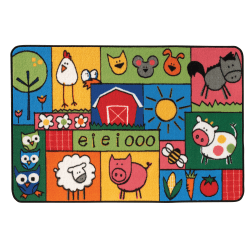 Carpets for Kids® KID$Value Rugs™ Old MacDonald Farm Activity Rug, 4' x 6' , Multicolor