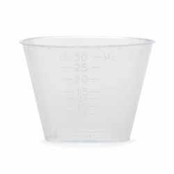 Medline Non-Sterile Graduated Plastic Medicine Cups, 2 Oz, Clear, Pack Of 1,840