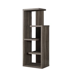 Monarch Specialties 48"H 5-Shelf Open-Concept Bookcase, Dark Taupe
