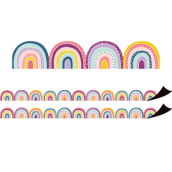 Teacher Created Resources Magnetic Border, Oh Happy Day Rainbows, 24' Per Pack, Set Of 2 Packs