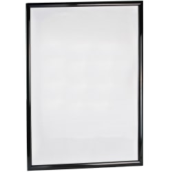 Azar Displays Wall Mount Snap Poster Plastic Vertical/Horizontal Frame, 40"H x 30"W x 3/4"D, Black