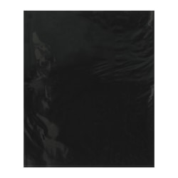Office Depot® Brand 2 Mil Colored Flat Poly Bags, 15" x 18", Black, Case Of 1000