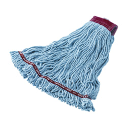 Rubbermaid® Wet Mop Head, Swinger Loop®, Cotton Blend, Large, Blue, Case Of 6