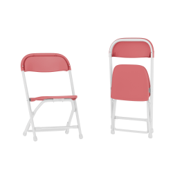 Flash Furniture 2 Pack Kids Plastic Folding Chair, Burgundy