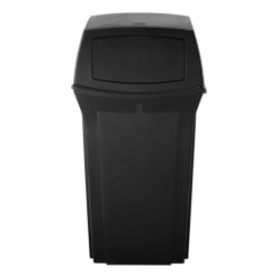 Rubbermaid Commercial Ranger 45-gal 2-door Container - 45 gal Capacity - Durable, Hinged Door - 41" Height x 21.5" Width x 21.5" Depth - Black - 1