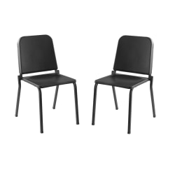 National Public Seating Melody Stackable Music Chairs, Black, Set Of 2