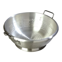 Carlisle Signature Select Dura-Ware Heavyweight Colanders, 16 Qt, Silver, Pack Of 6