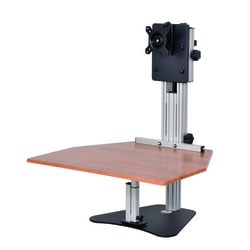 Ergo Desktop Kangaroo Pro 28"W Adjustable Height Desk Converter, Cherry