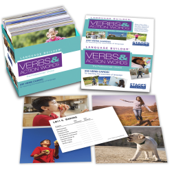 Stages Learning Materials Language Builder Picture Cards, 5" x 3-1/2", Verbs, 1st Grade, Set Of 230 Cards